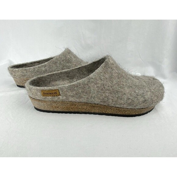 Stegmann Clogs Womens Sz 8 Eco Wool Clog Mule Gray Slip-on Shoe Sustainable $159